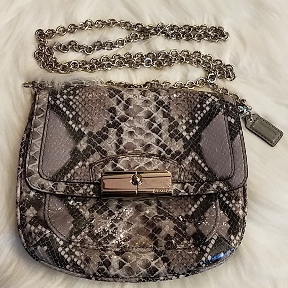 Coach Kirsten Embossed Python Crossbody - image 1